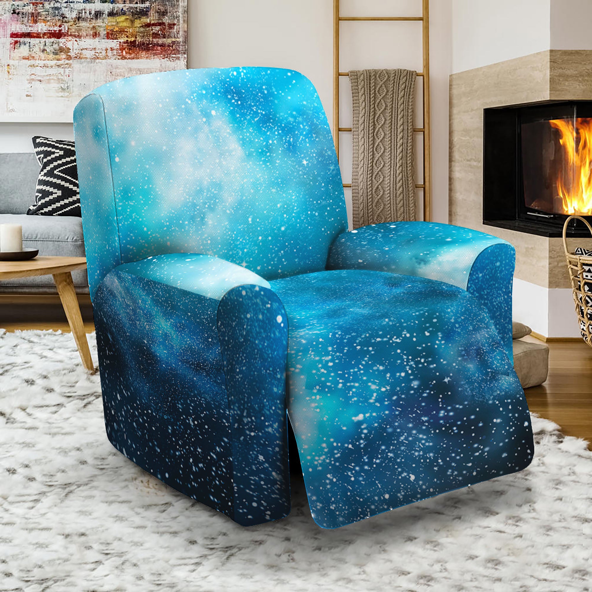 Blue Sky Universe Galaxy Space Print Recliner Slipcover