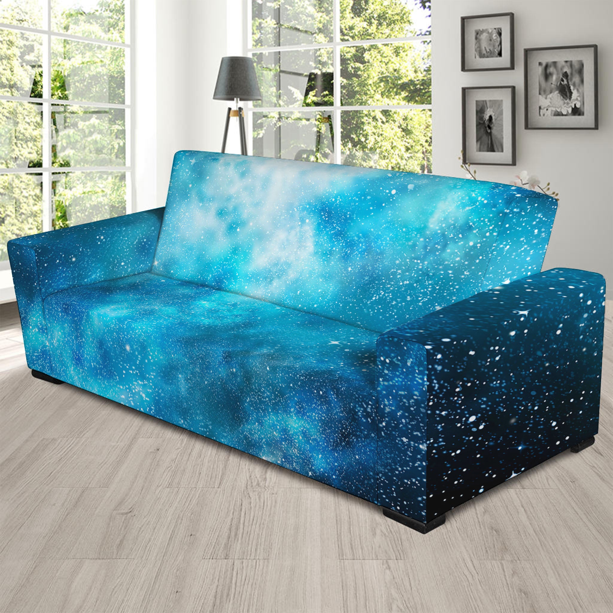 Blue Sky Universe Galaxy Space Print Sofa Slipcover