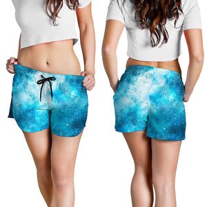 Blue Sky Universe Galaxy Space Print Women's Shorts