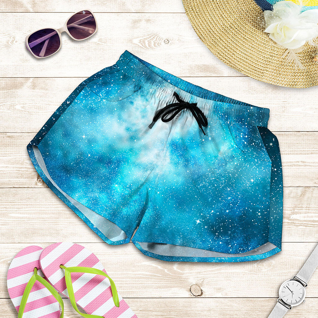 Blue Sky Universe Galaxy Space Print Women's Shorts