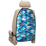 Blue Snow Camouflage Print Car Seat Organizers