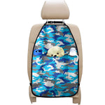 Blue Snow Camouflage Print Car Seat Organizers