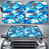 Blue Snow Camouflage Print Car Sun Shade GearFrost