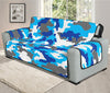 Blue Snow Camouflage Print Oversized Sofa Protector