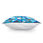 Blue Snow Camouflage Print Pillow Cover