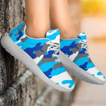 Blue Snow Camouflage Print Sport Shoes GearFrost