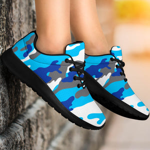 Blue Snow Camouflage Print Sport Shoes GearFrost