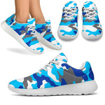 Blue Snow Camouflage Print Sport Shoes GearFrost