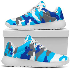 Blue Snow Camouflage Print Sport Shoes GearFrost