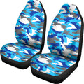 Blue Snow Camouflage Print Universal Fit Car Seat Covers