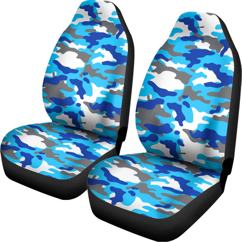 Blue Snow Camouflage Print Universal Fit Car Seat Covers