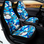 Blue Snow Camouflage Print Universal Fit Car Seat Covers