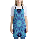 Blue Snowflake Kaleidoscope Print Apron