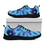 Blue Snowflake Kaleidoscope Print Black Sneakers