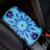 Blue Snowflake Kaleidoscope Print Car Center Console Cover