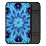 Blue Snowflake Kaleidoscope Print Car Center Console Cover