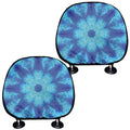 Blue Snowflake Kaleidoscope Print Car Headrest Covers