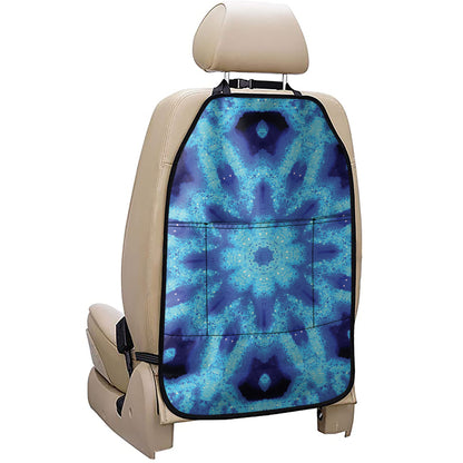 Blue Snowflake Kaleidoscope Print Car Seat Organizers