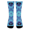 Blue Snowflake Kaleidoscope Print Crew Socks