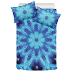 Blue Snowflake Kaleidoscope Print Duvet Cover Bedding Set