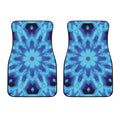 Blue Snowflake Kaleidoscope Print Front Car Floor Mats