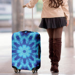 Blue Snowflake Kaleidoscope Print Luggage Cover