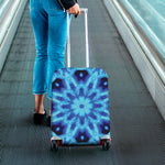 Blue Snowflake Kaleidoscope Print Luggage Cover