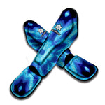 Blue Snowflake Kaleidoscope Print Muay Thai Shin Guard