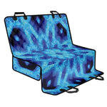 Blue Snowflake Kaleidoscope Print Pet Car Back Seat Cover