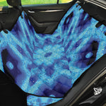 Blue Snowflake Kaleidoscope Print Pet Car Back Seat Cover