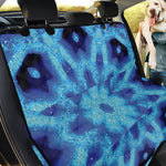 Blue Snowflake Kaleidoscope Print Pet Car Back Seat Cover
