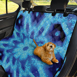Blue Snowflake Kaleidoscope Print Pet Car Back Seat Cover