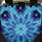 Blue Snowflake Kaleidoscope Print Pet Car Back Seat Cover