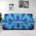 Blue Snowflake Kaleidoscope Print Sofa Cover