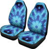 Blue Snowflake Kaleidoscope Print Universal Fit Car Seat Covers