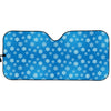 Blue Snowflake Pattern Print Car Sun Shade