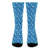 Blue Snowflake Pattern Print Crew Socks