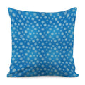 Blue Snowflake Pattern Print Pillow Cover