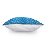 Blue Snowflake Pattern Print Pillow Cover