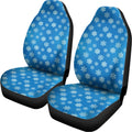 Blue Snowflake Pattern Print Universal Fit Car Seat Covers