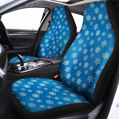 Blue Snowflake Pattern Print Universal Fit Car Seat Covers
