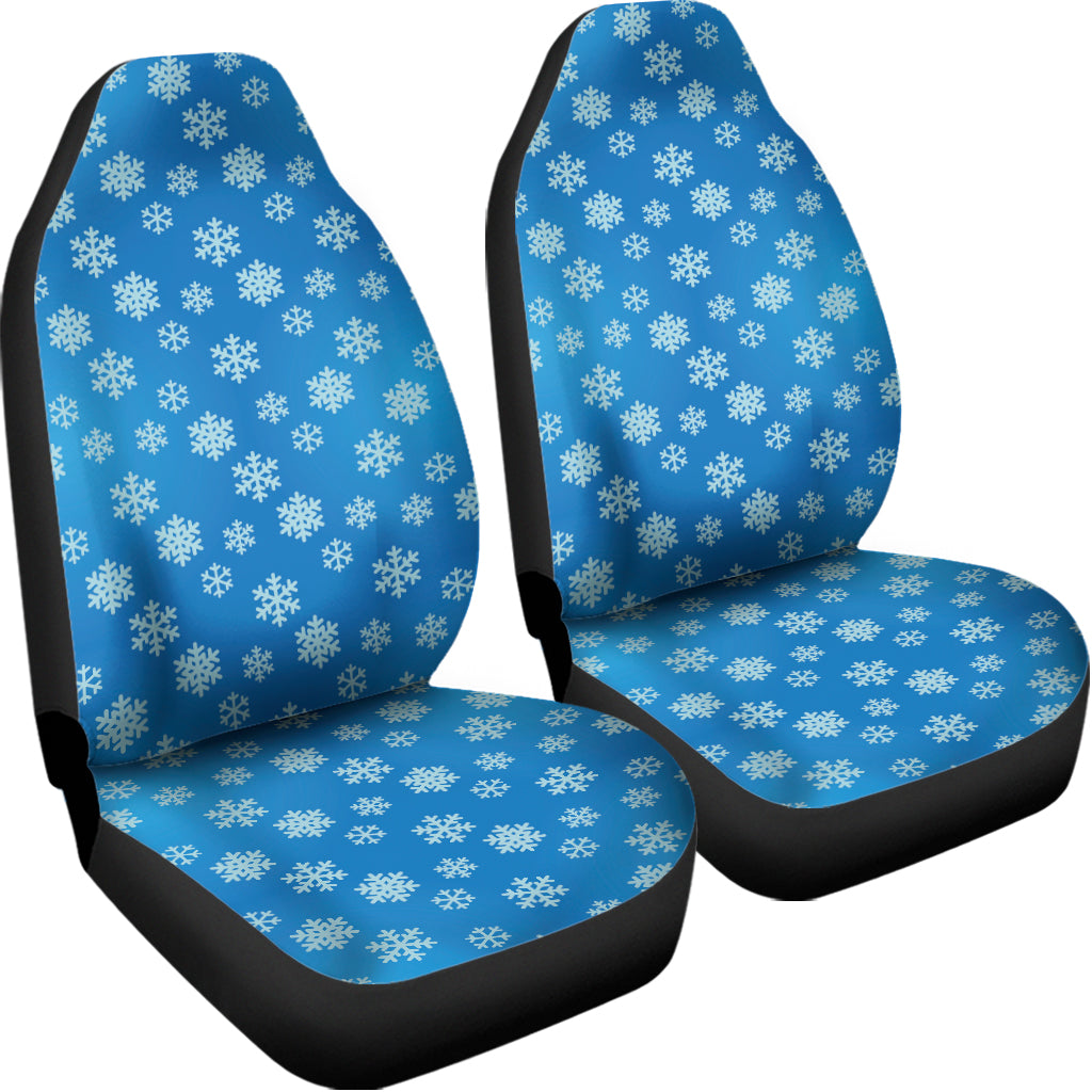 Blue Snowflake Pattern Print Universal Fit Car Seat Covers