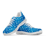 Blue Snowflake Pattern Print White Sneakers
