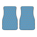 Blue Soccer Ball Pattern Print Front Car Floor Mats