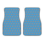Blue Soccer Ball Pattern Print Front Car Floor Mats