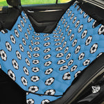Blue Soccer Ball Pattern Print Pet Car Back Seat Cover