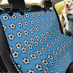 Blue Soccer Ball Pattern Print Pet Car Back Seat Cover