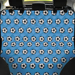 Blue Soccer Ball Pattern Print Pet Car Back Seat Cover