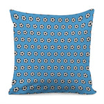 Blue Soccer Ball Pattern Print Pillow Cover