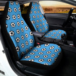 Blue Soccer Ball Pattern Print Universal Fit Car Seat Covers